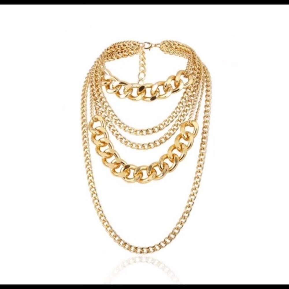 Bohemian Gold tone necklace